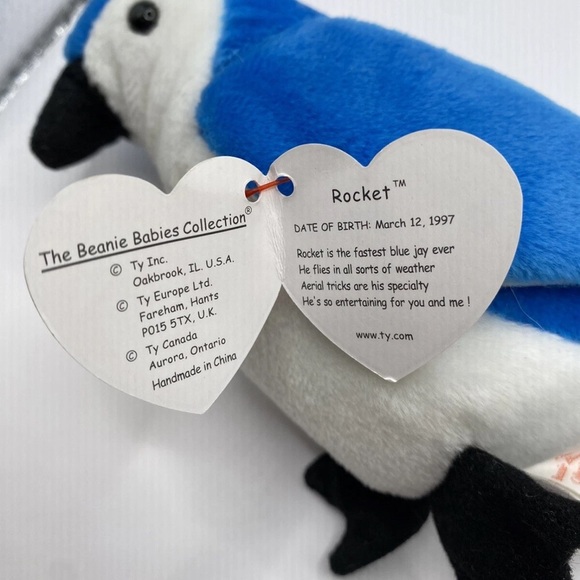 Lot Of 3 Vintage TY BEANIE BABIES 1997-1998 Beanies Scorch Rocket Rainbow - Picture 3 of 7